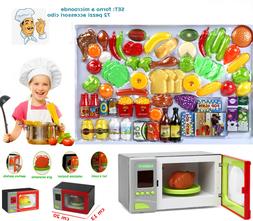 Cucina Giocattolo Set Accessori Cibo Frutta Verdura Barattol