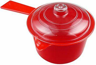pentola per microonde 600 ml colore rosso