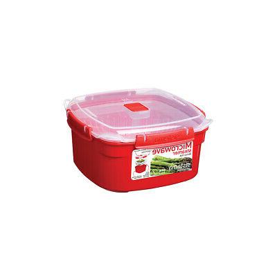 set 4 cuocivapore polipropil microonde quadrato 2