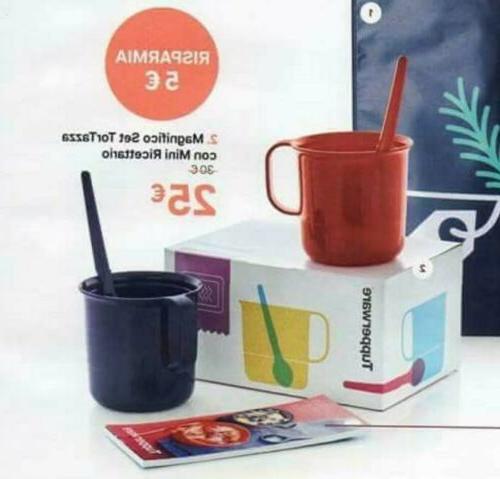 set tazze cucchiaio microonde per riscaldamento e