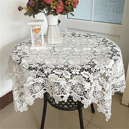 Quadrato Ricamo Pizzo Tavolo Luogo Tappetino Fiori Festa Arr