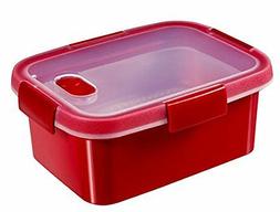 CURVER Smart Microwave Rettangolare, 1,2 litres, Rosso, 15.4