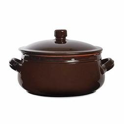 Umidiera terracotta cm.24 con coperchio , cottura fornello, 